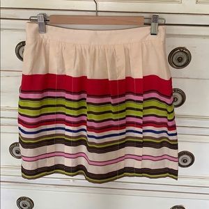 LOFT pleated stripe skirt